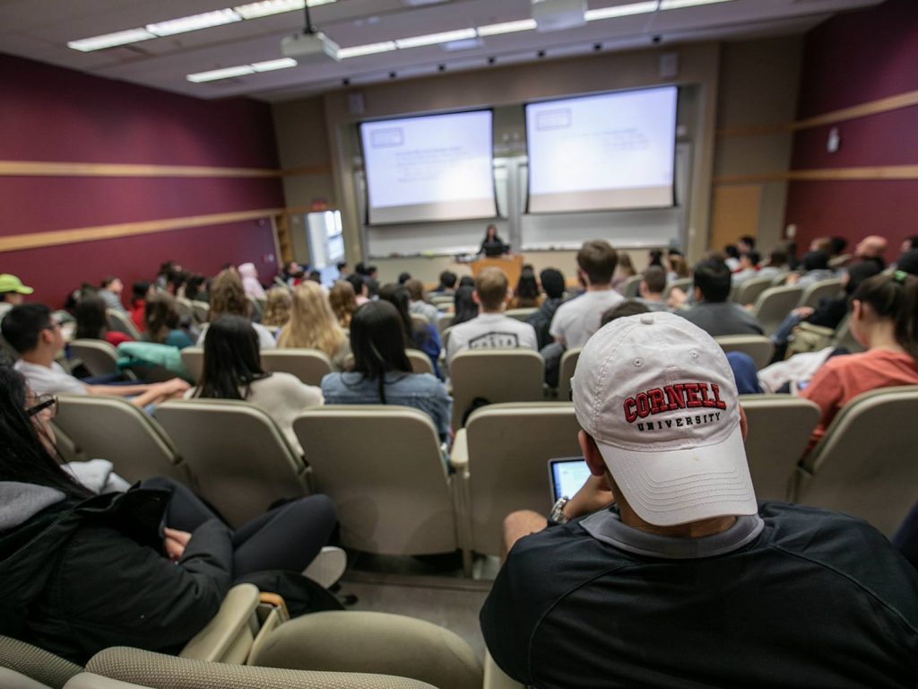 students sitting in class